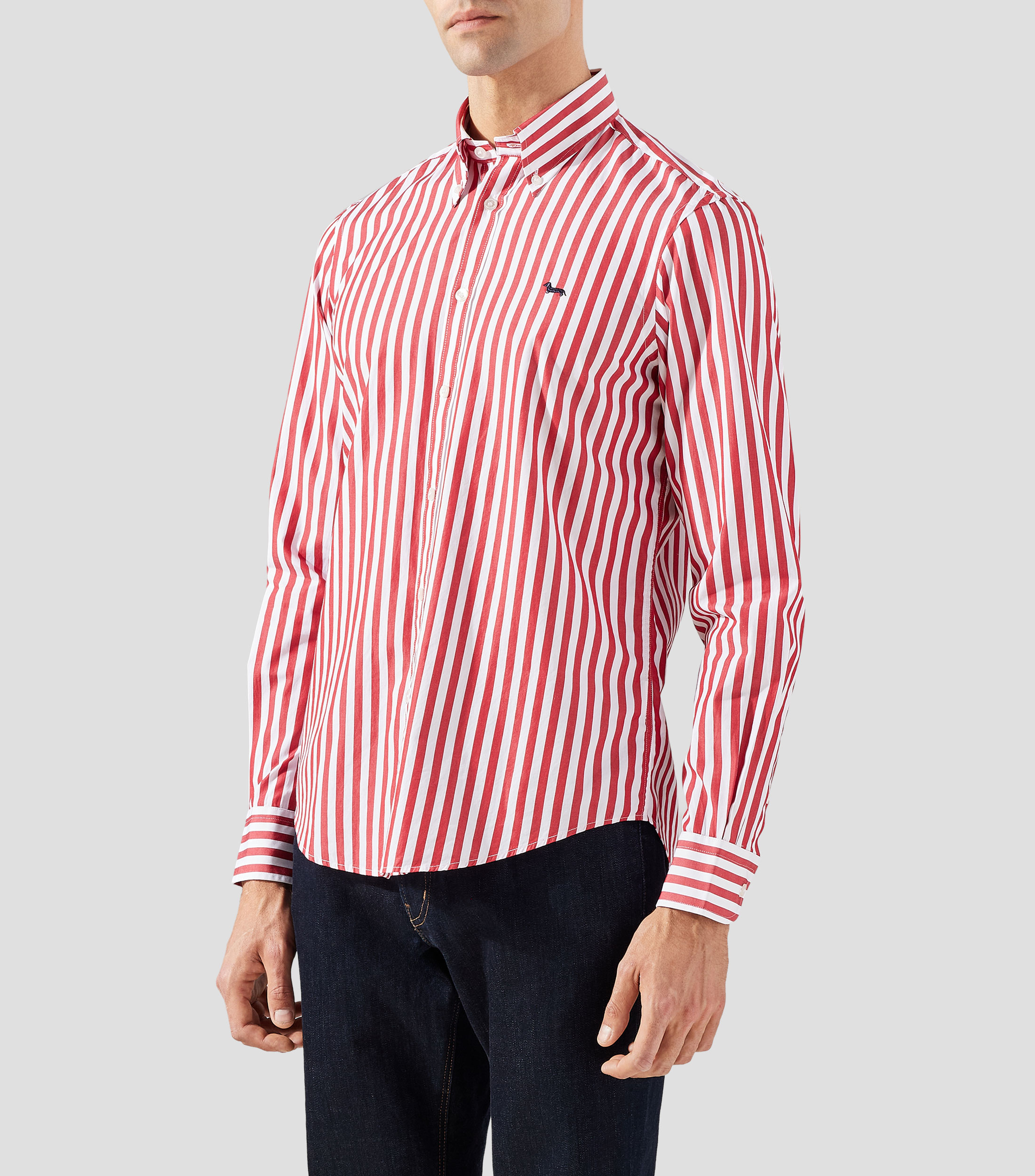 Camisa rayas manga larga Hombre